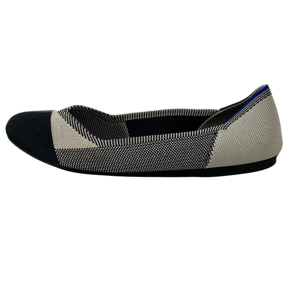 Rothy’s The Flat Captoe Black Size 8.5 Knit Round Toe Eco-Friendly Retired style - Picture 5 of 13